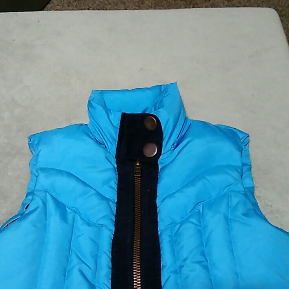 Black Rivet Jackets & Coats Black Rivet Blue Feather Filled Vest